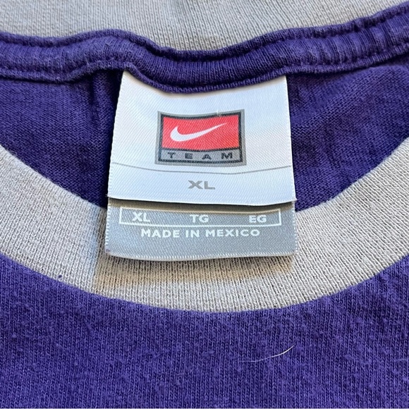 VINTAGE K-State Wildcats Shirt Mens Extra Large Purple Nike Trim Cotton NCAA - Picture 4 of 8